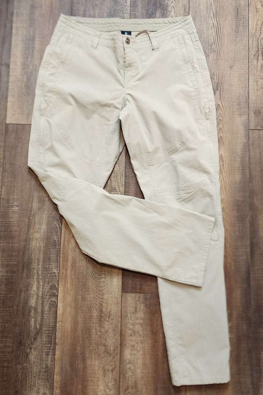 Kuhl Womens Spire Roll Up Pants Taupe Beige 12 Reg Convertible Nylon Cotton 6279